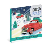 Coco Pzazz Milk Chocolate Bar with Snow Flurries Retro Truck 