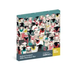 Coco Pzazz Salted Carmel Milk Chocolate Bar Christmas Sheep