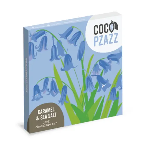 Coco Pzazz Fiddy and Mabel Caramel and Sea Salt Dark Chocolate 80g