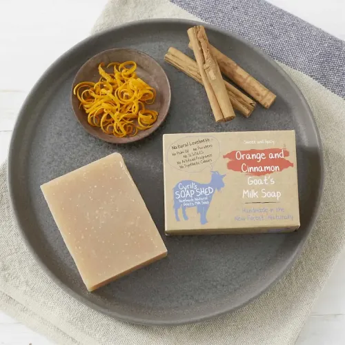 Orange and Cinnamon Goats Milk Soap Bar