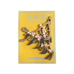 East End Press Wooden Mistletoe Hanging Decoration 