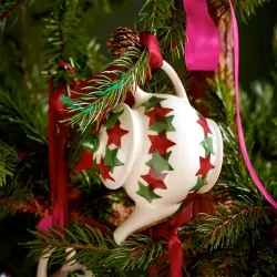 Emma Bridgewater Christmas Stars Tiny Teapot Decoration