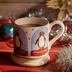 Emma Bridgewater Penguin Snow Globe Half Pint Mug