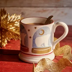 Emma Bridgewater Polar Bear Snow Globe Half Pint Mug