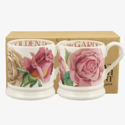 Emma Bridgewater Roses All My Life Pair of Mugs Boxed