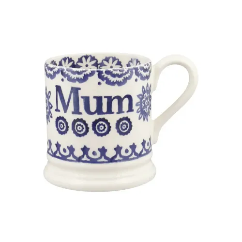 Emma Bridgewater Blue Hen and Border Mum Half Pint Mug