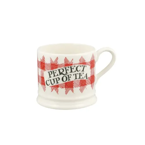 Emma Bridgewater Perfect Cup fo Tea Red Gingham Small Mug