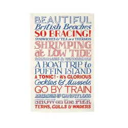 Emma Bridgewater Red and Blue Toast Beaches Tea Towel