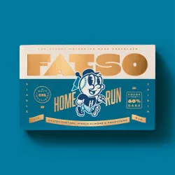 Fatso Home Run Vegan Dark Chocolate Bar Pretzel Almond Honeycomb 150g