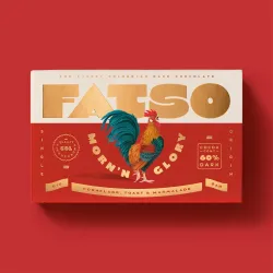 Fatso Morn'n Glory Vegan Dark Chocolate Bar Cornflake Marmalade and Toast 150g