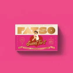 Fatso Sweet Tart Dark Chocolate Bar Cherry Almond Shortbread