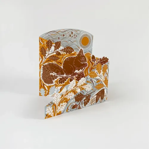 Autumn Leaves Concertina Greetings Card