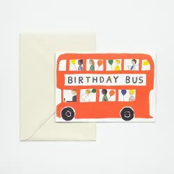 Birthday Bus Greetings Card by Hadley