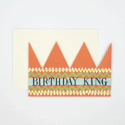 Hadley Birthday King Crown Greetings Card