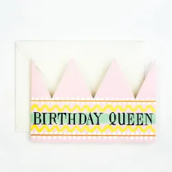 Hadley Birthday Queen Crown Greetings Card