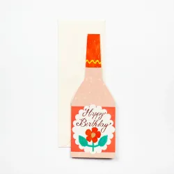 Hadley Birthday Rose Bottle Shaped Greetings Card