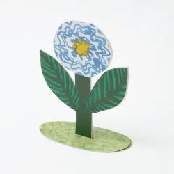 Hadley Blue Flower Stand Up Greetings Card