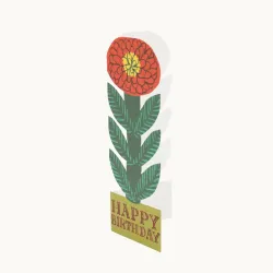 Hadley Cherry Red Flower Happy Birthday Card
