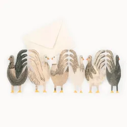 Hadley Chickens Concertina Greetings Card