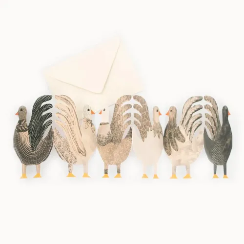 Hadley Chickens Concertina Greetings Card