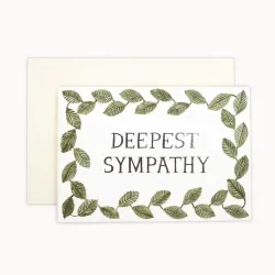 Hadley Deepest Sympathy Leaves Greetings Card