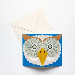 Hadley Owl Mask Greetings Card