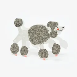 Hadley The Poodle Greetings Card