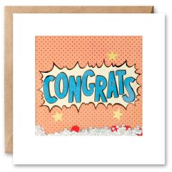 Congrats Kapow Pop Art Greetings Card PK2658