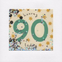 Hooray Ninety Today Shakies Birthday Card PT2813