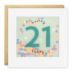 Hooray Twenty One Today Shakies Birthday Card PP3320