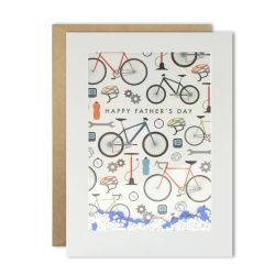 Happy Fathers Day Cycling Pattern Card