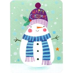 Snowman Happy Christmas Card RG2442