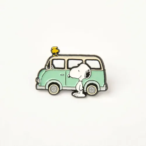 Peanuts Snoopy Camper Van Enamel Pin Badge