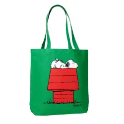 Peanuts I Think I'm Allegric to Morning Green Tote Bag