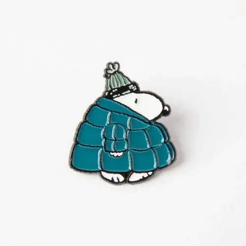 Peanuts Snoopy Vibes Puffa Jacket Enamel Pin Badge