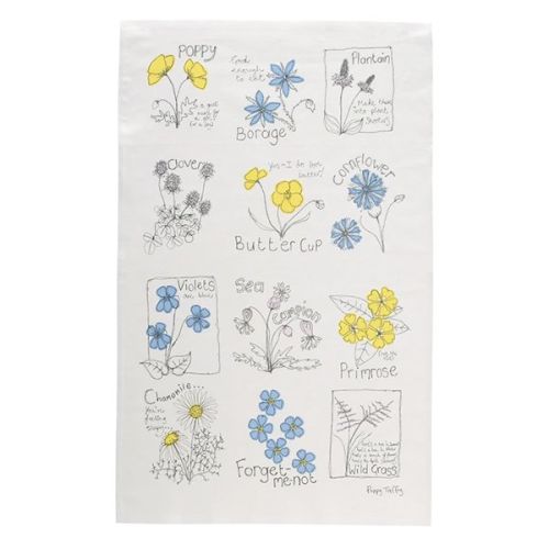 Poppy Treffry Flowers Tea Towel