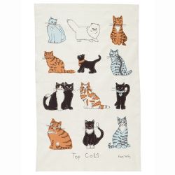 Poppy Treffry Top Cats Tea Towel