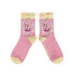 Powder Design A to Z Socks Letter D