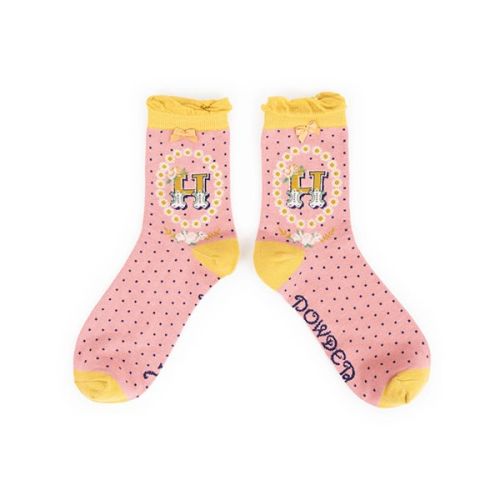 Powder Design A to Z Socks Letter H