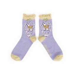 Powder Design A to Z Socks Letter N