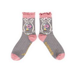 Powder Design A to Z Socks Letter P