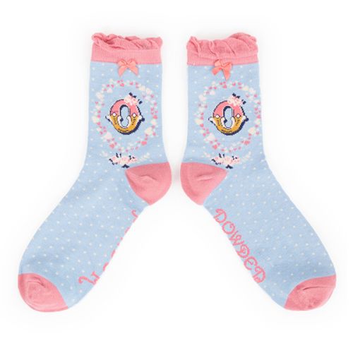 Powder Design A to Z Socks Letter O