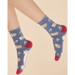Powder Design Ladies Ankle Socks Snuffling Hedgehog