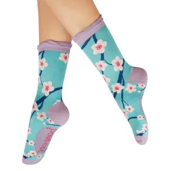 Powder Design Cherry Blossom Bamboo Ladies Ankle Socks