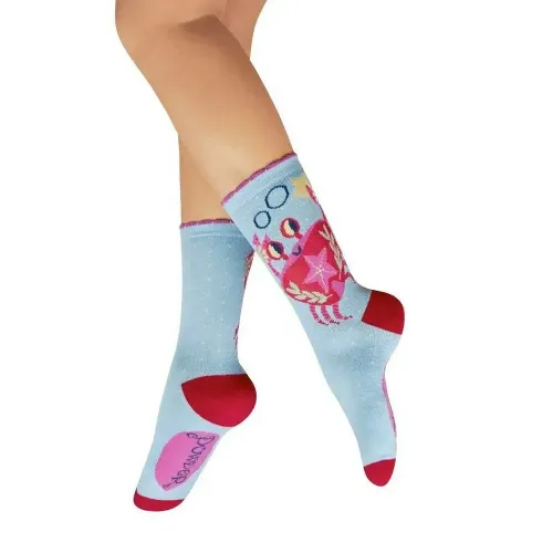 Powder Design Seafaring Crab Ladies Bamboo Ankle Socks
