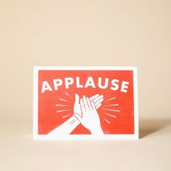 Pressed and Folded Applause Greetings Card