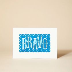 Pressed and Folded Bravo Greetings Card