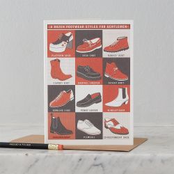 Pressed and Folded Footwear Greetings Card