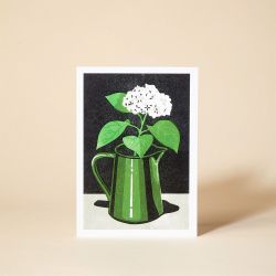 Pressed and Folded Hydrangea Greetings Card