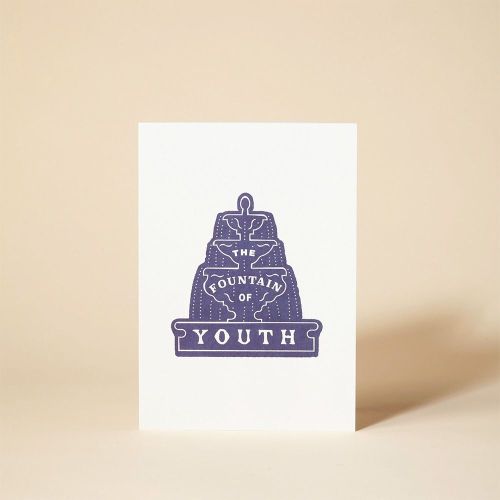 Pressed and Folded The Fountain of Youth Greetings Card